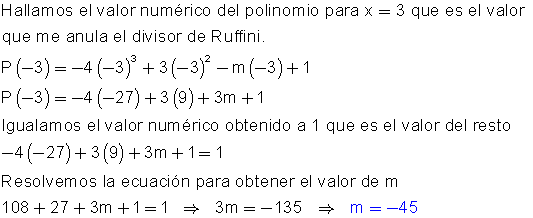 Ejercicios de polinomios