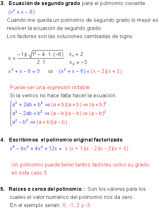 Factorización de polinomios