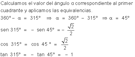 Razones ángulos complementarios
