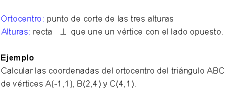 Alturas del triángulo