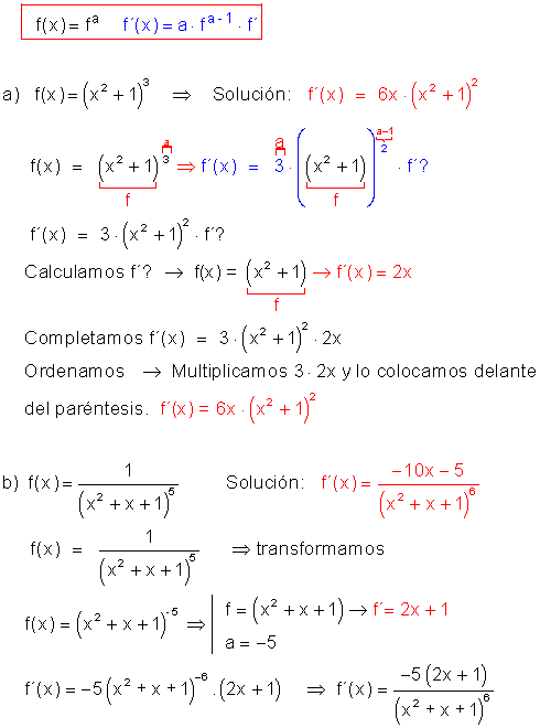 Derivadas exponenciales