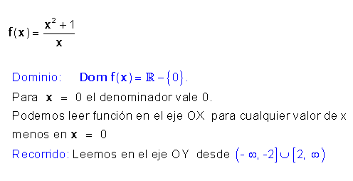 Dominios funciones