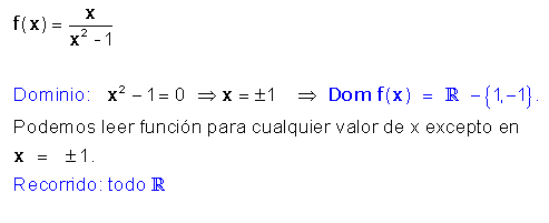 Dominios funciones