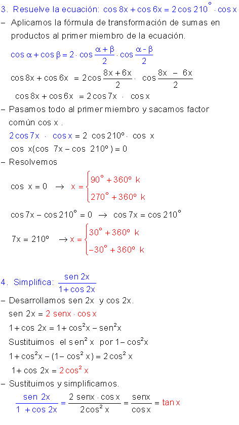 Ecuaciones trigonométricas