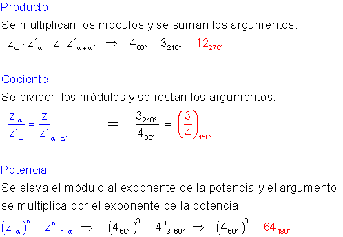 Operaciones polar.