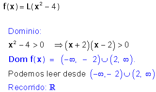 Dominio funciones logarítmicas.
