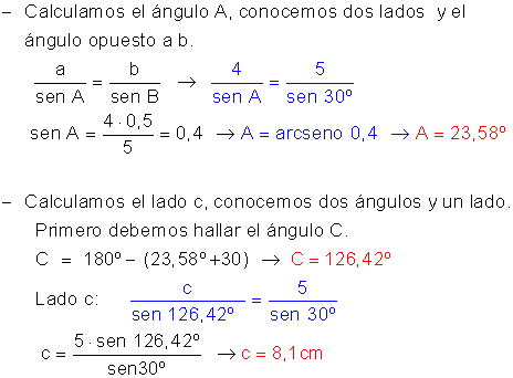 Resolver triángulos