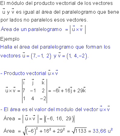 Uso del producto vectorial 
