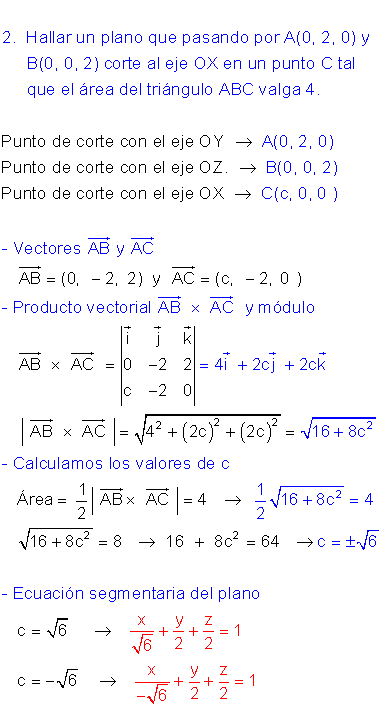 Ejemplos de áreas.