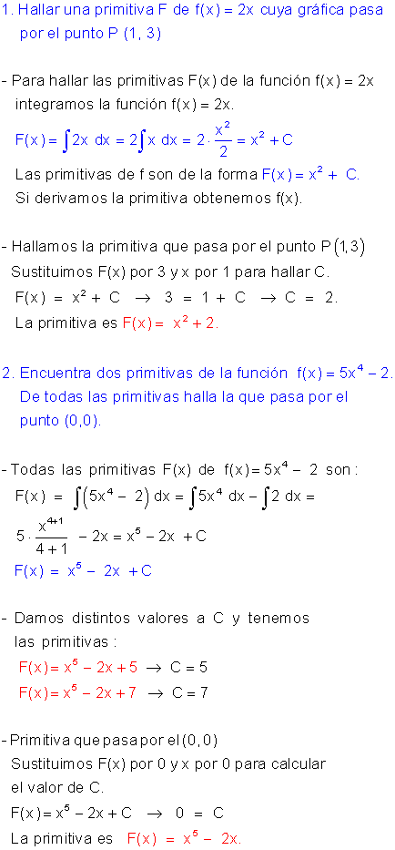 Primitiva integrales