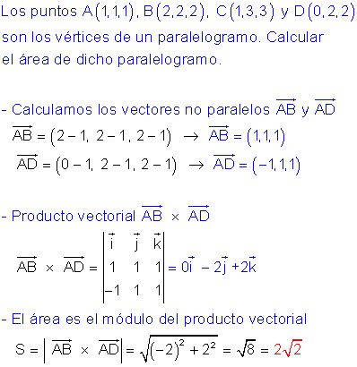 Área de un triángulo.
