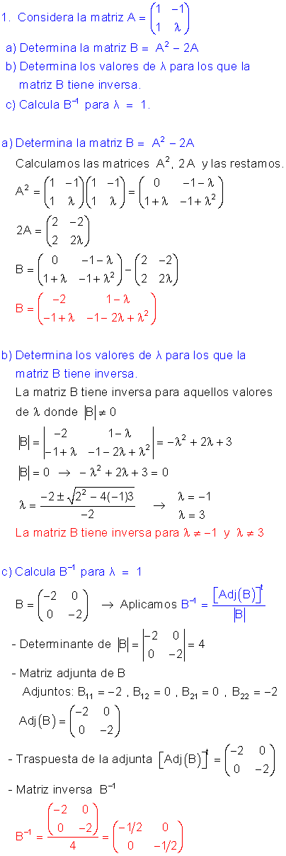 Ejercicios resueltos inversa