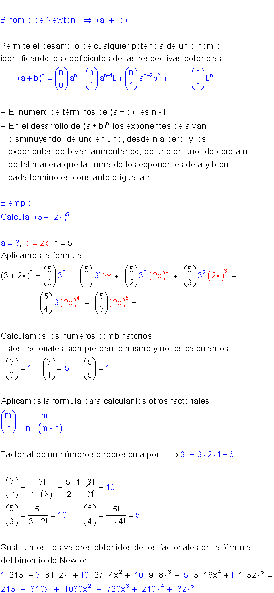 Combinaciones ejemplos.