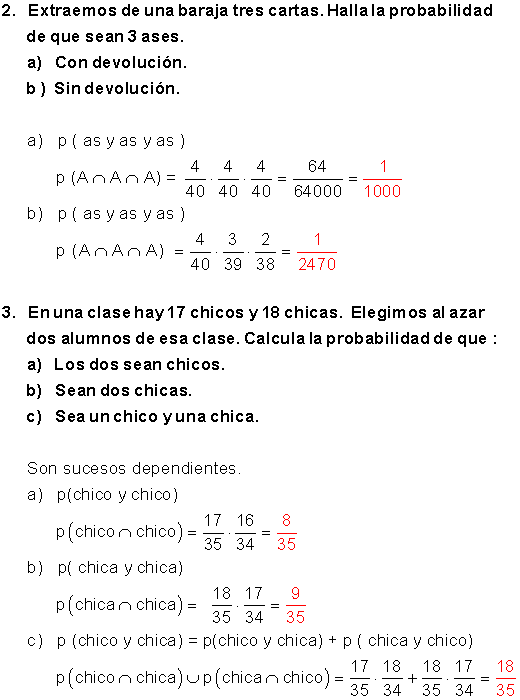 Problemas probabilidad.