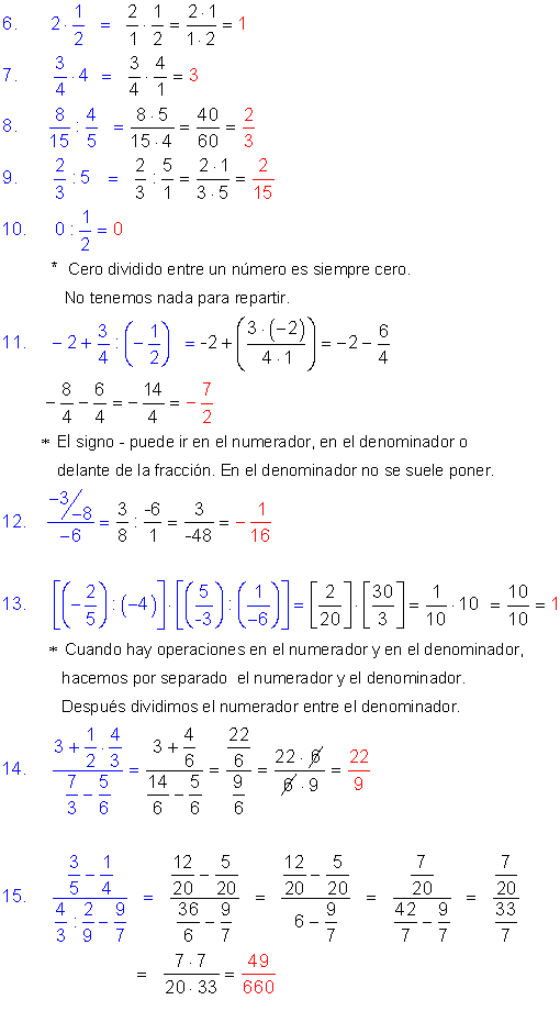 Operaciones combinadas.