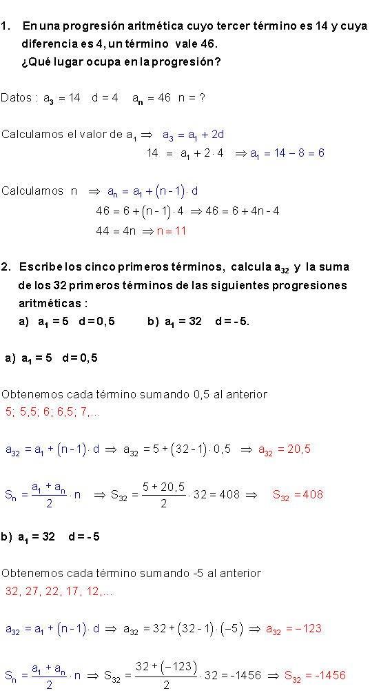 Resolver problemas   progresiones.