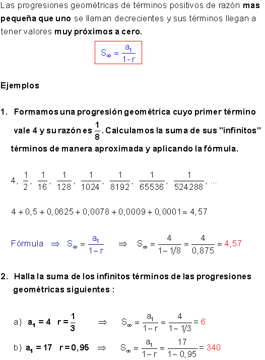 Progresiones geométricas